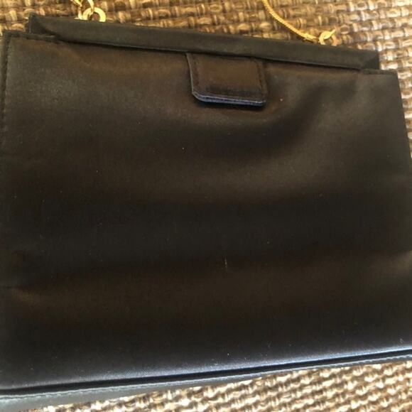 DKNY cocktail bag/clutch formal black satin - Picture 10 of 10
